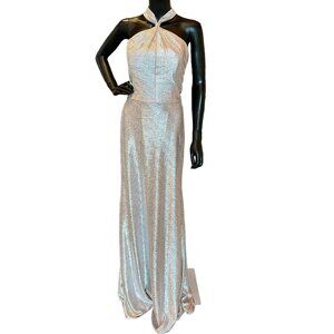 HAYLEY PAIGE PROM GOWN - NWT SIZE 12 - BLUSH/DUSTY ROSE GOLD